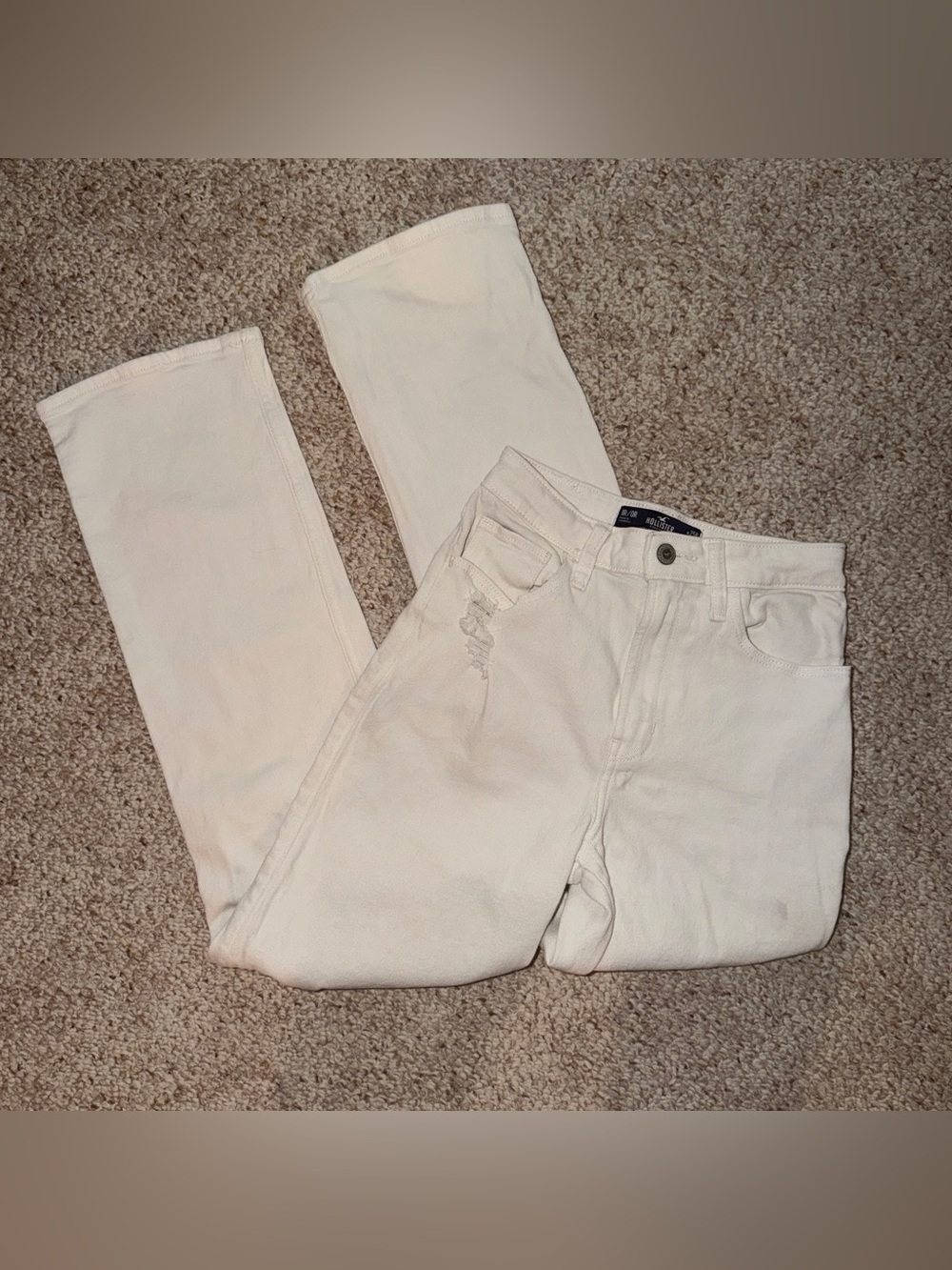 White Hollister Ulta High Rise Dad Jeans 1R/0R
